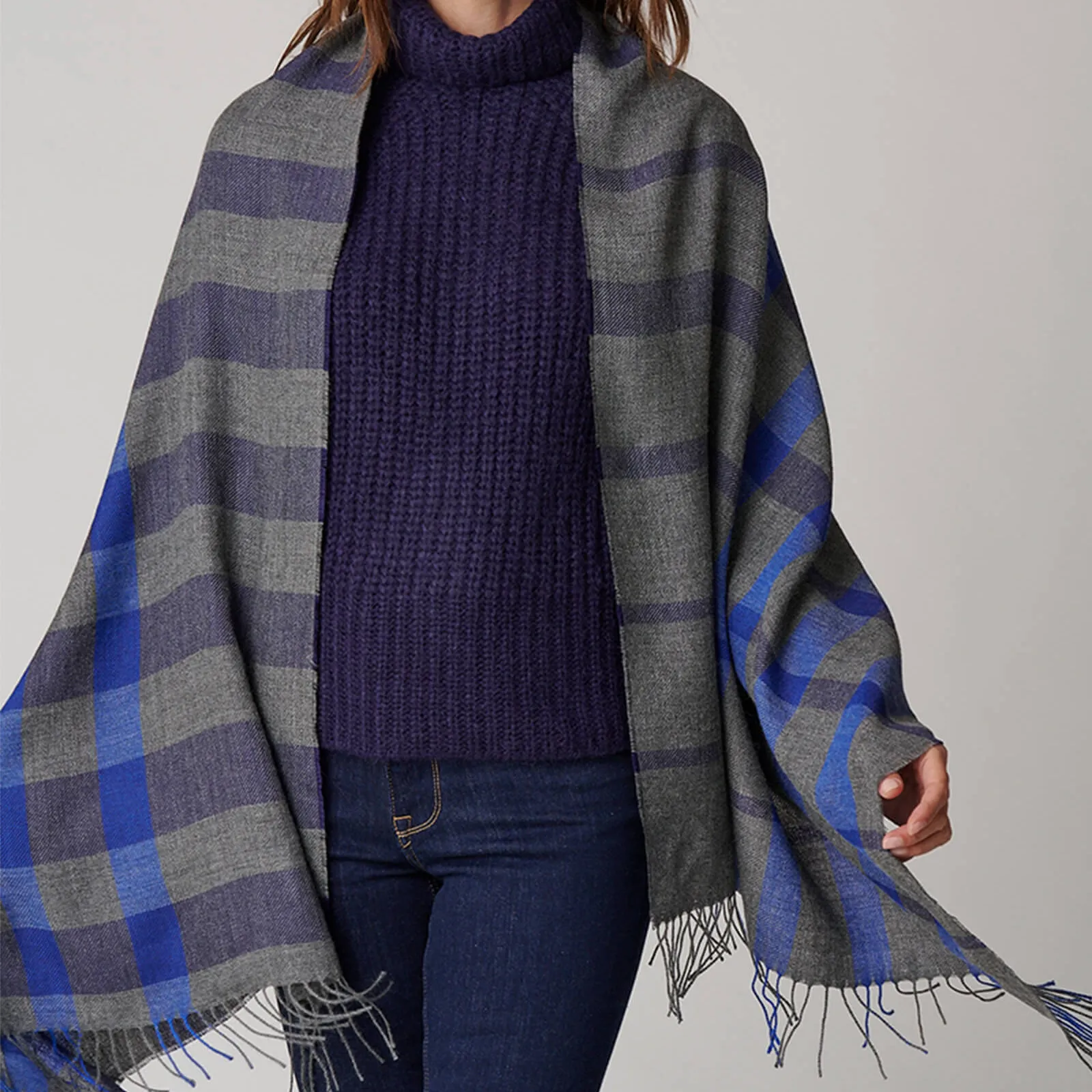Half Plaid Shawl