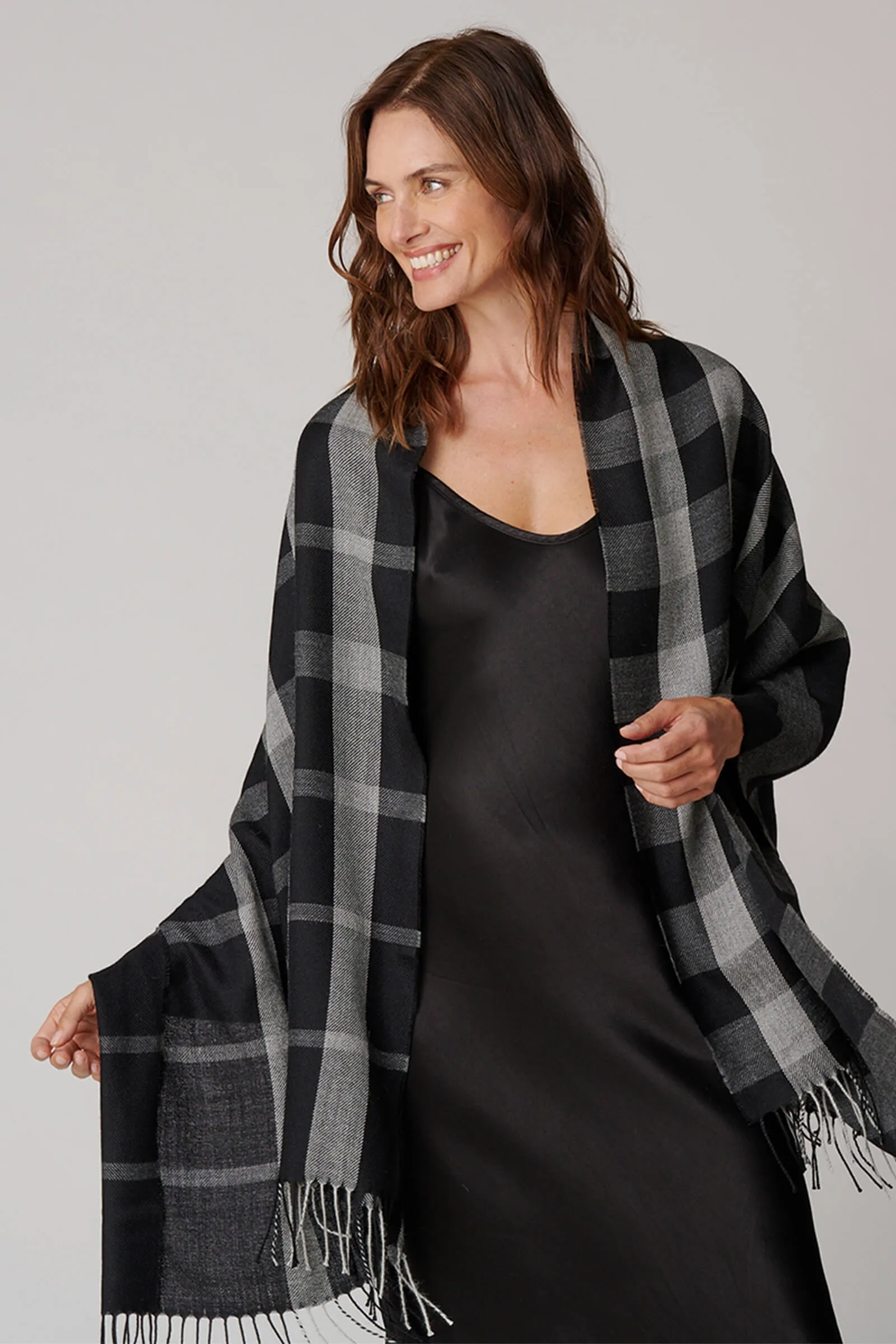 Half Plaid Shawl