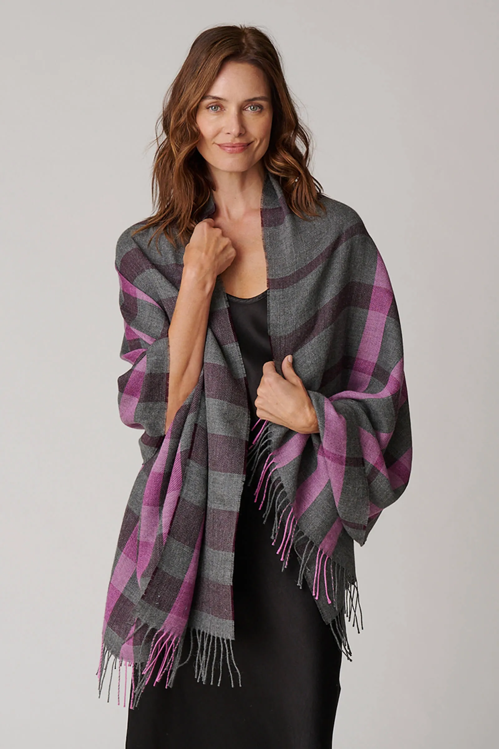 Half Plaid Shawl