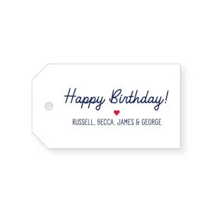 Happy Birthday Gift Tag, scripty