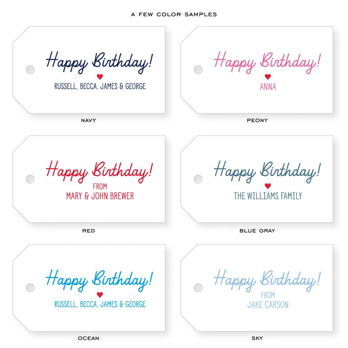 Happy Birthday Gift Tag, scripty