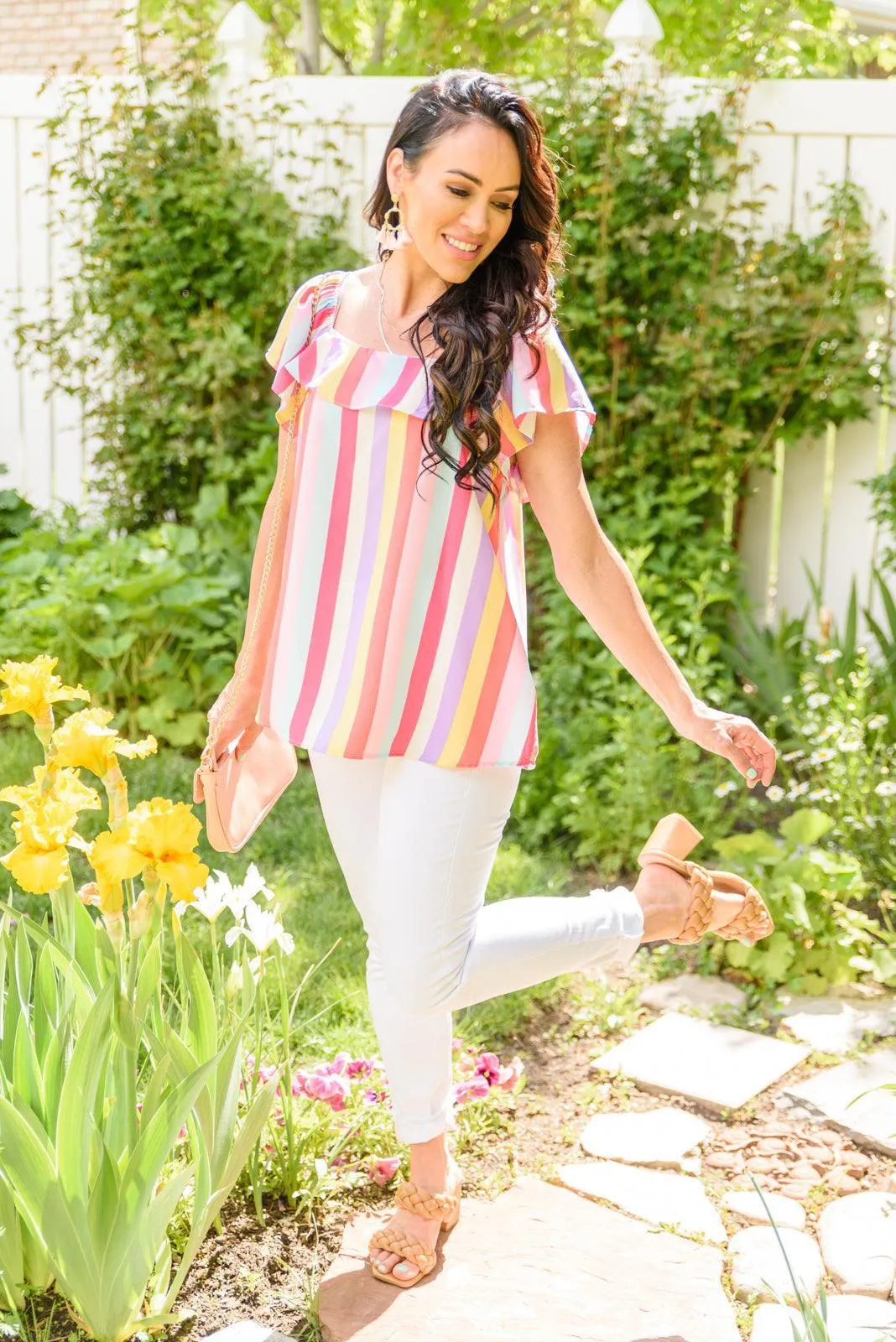 Hazel Blues® | It's Electric Striped Shirt