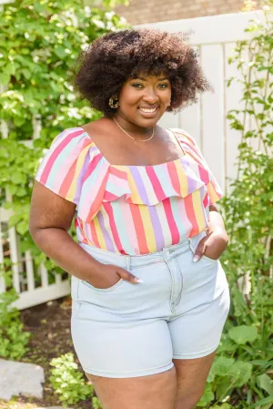 Hazel Blues® | It's Electric Striped Shirt
