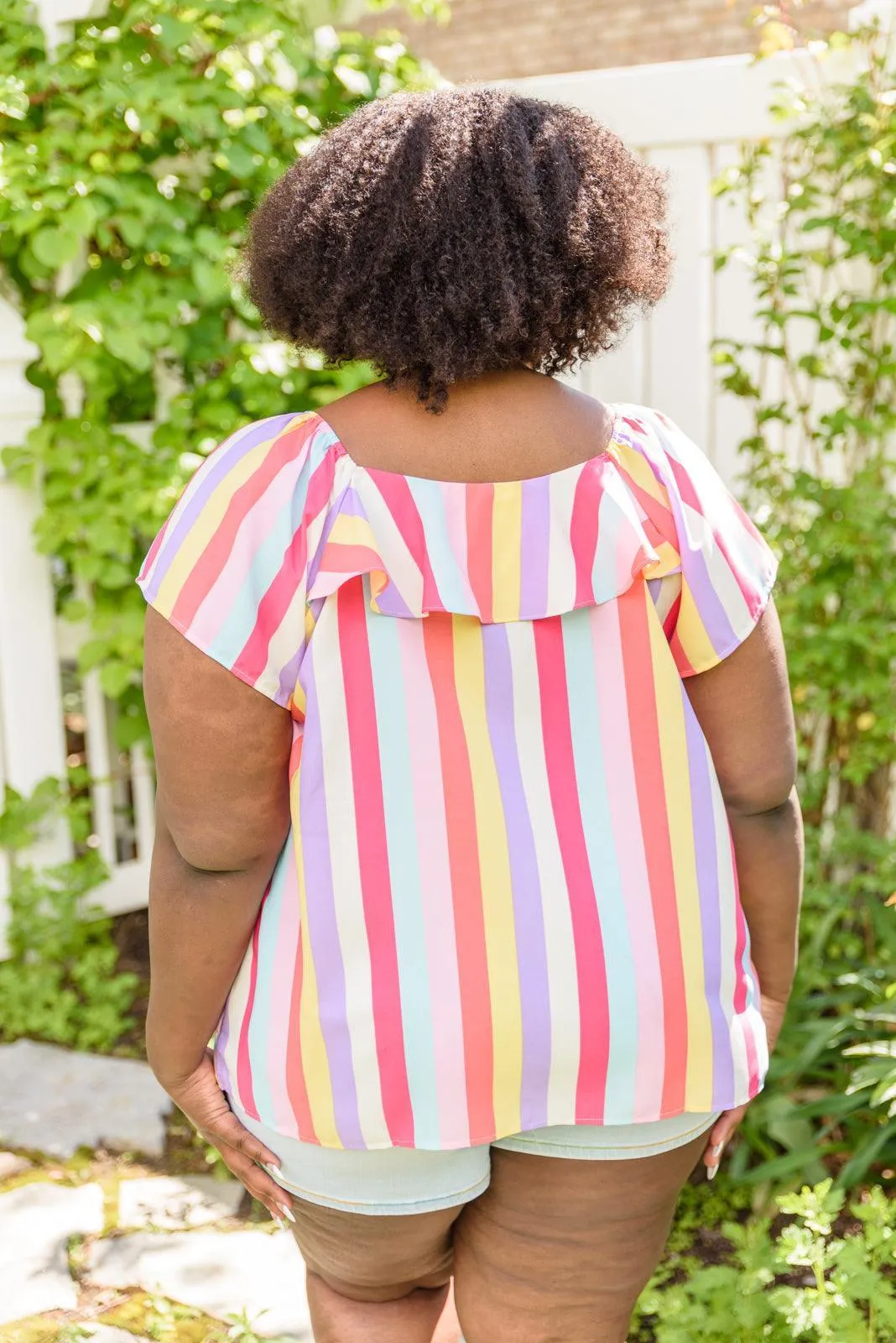 Hazel Blues® | It's Electric Striped Shirt