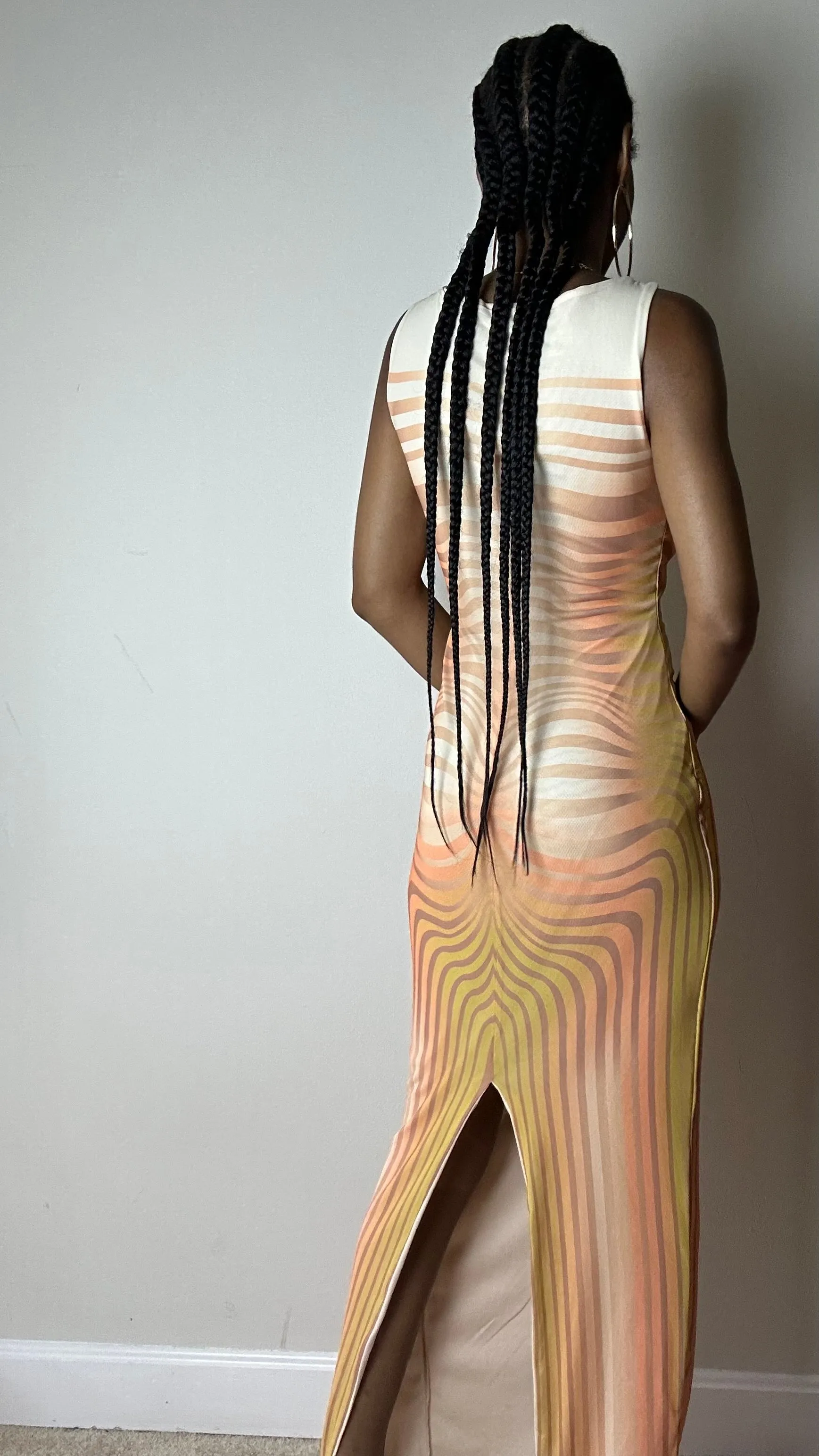 Here Comes The Sun Orange Bodycon Maxi
