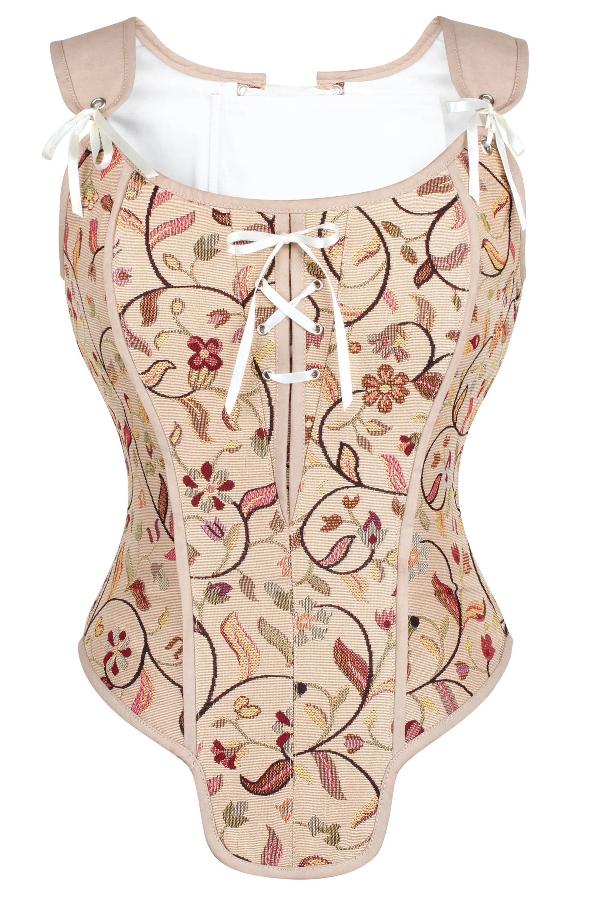 Historic Brocade High Back Overbust Corset