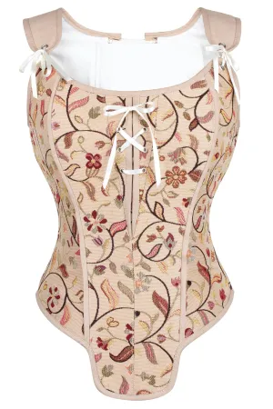 Historic Brocade High Back Overbust Corset