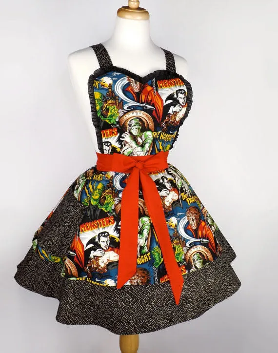 Hollywood Monsters Apron Two Tier #A994