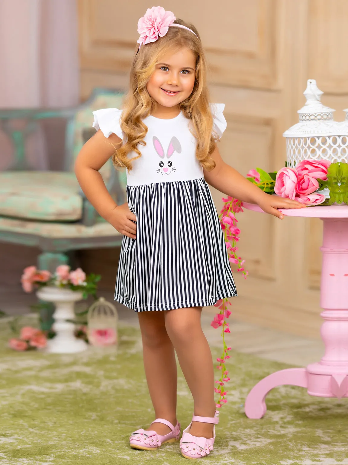 Honey Bunny Striped Skirt Dress