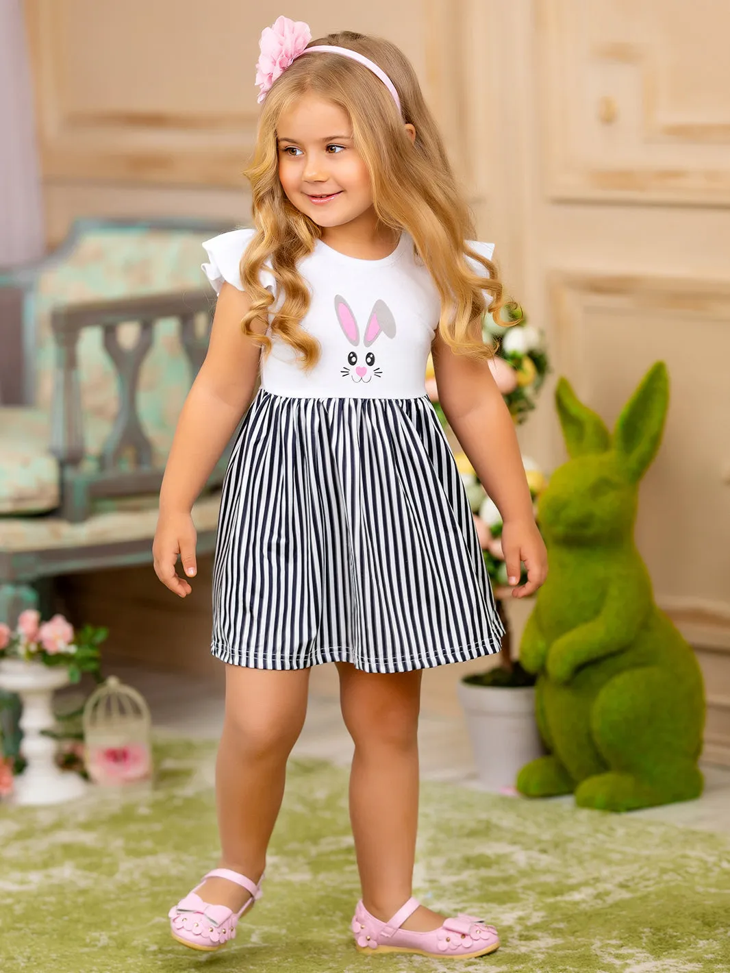Honey Bunny Striped Skirt Dress