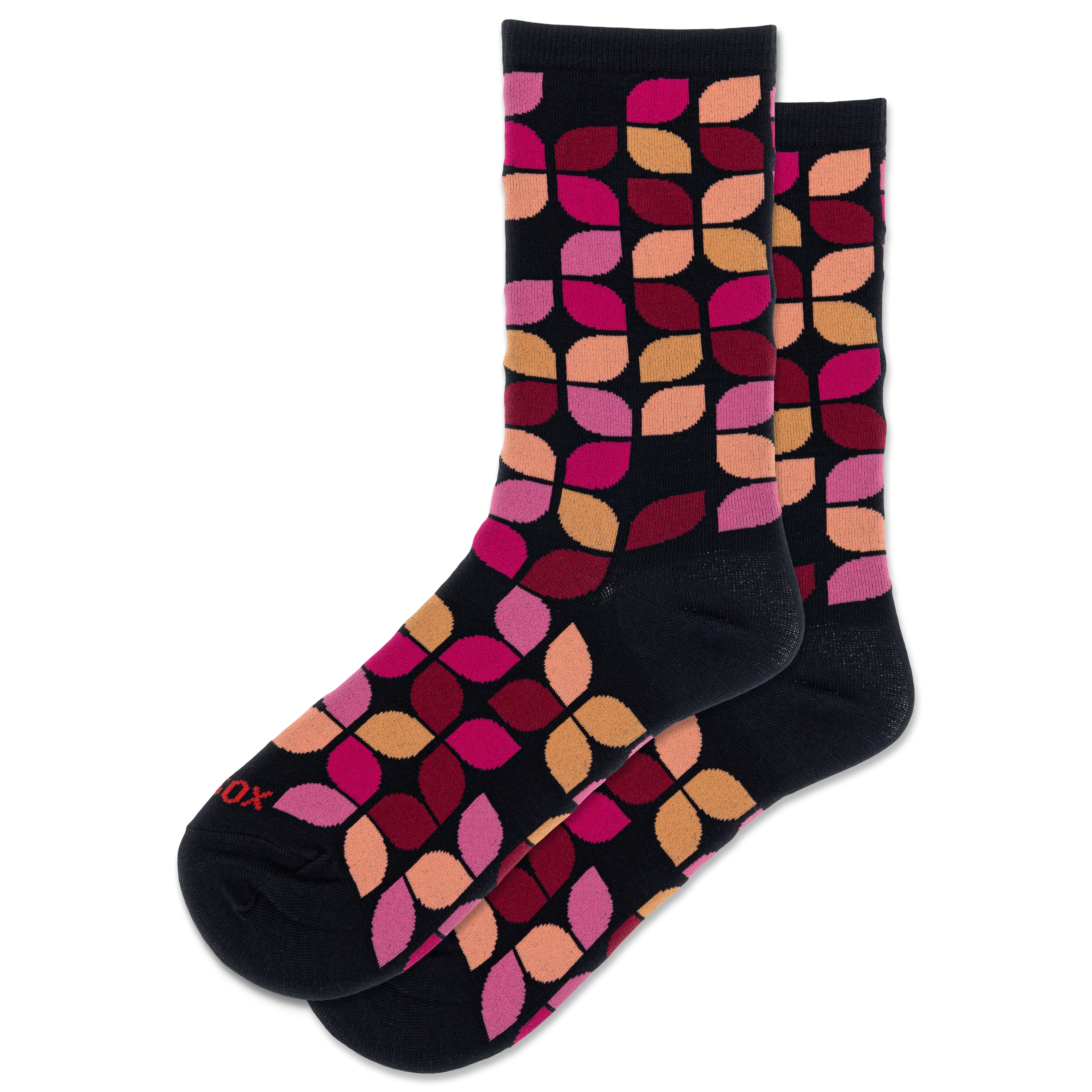 HOTSOX Women's Leafy Geo Crew Socks