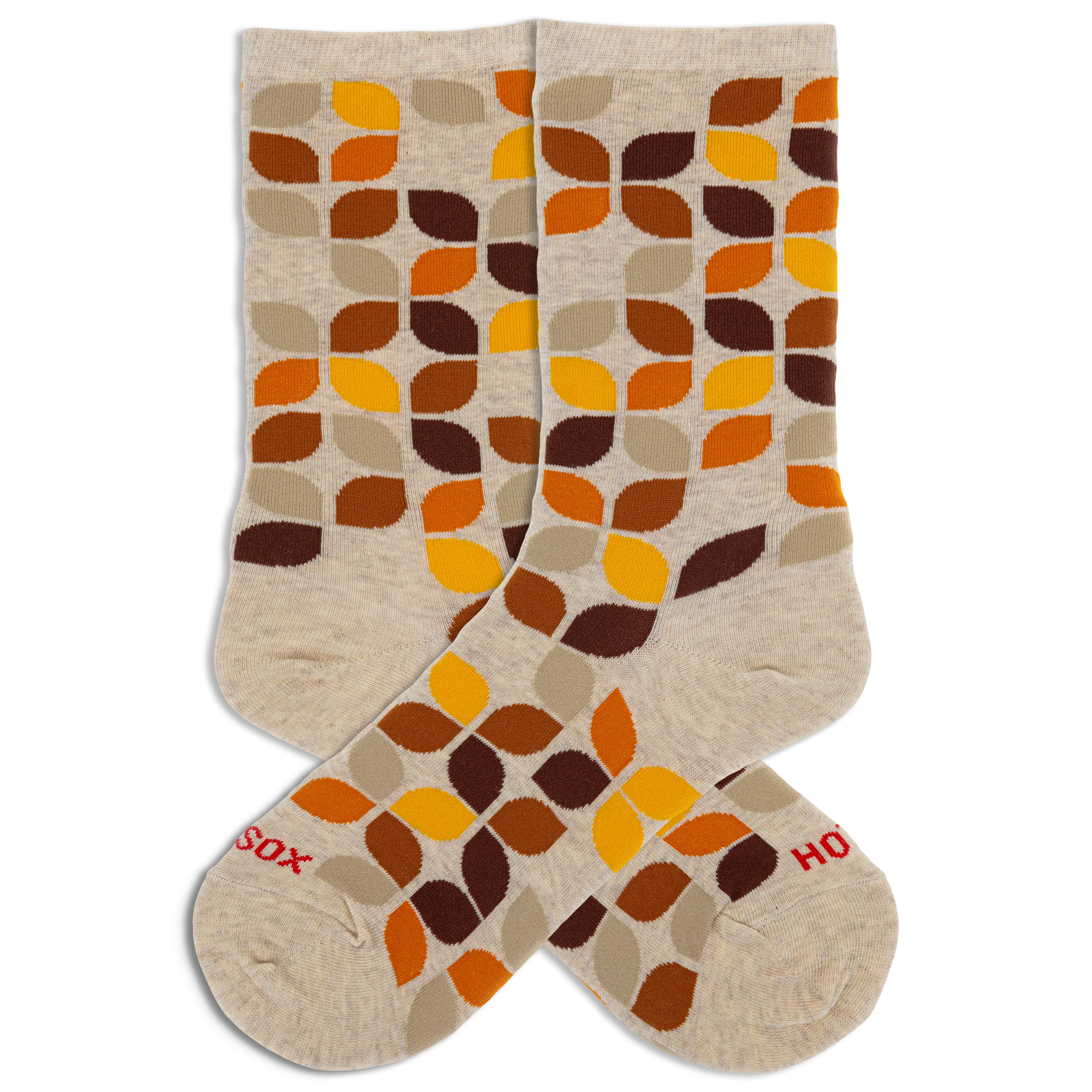 HOTSOX Women's Leafy Geo Crew Socks
