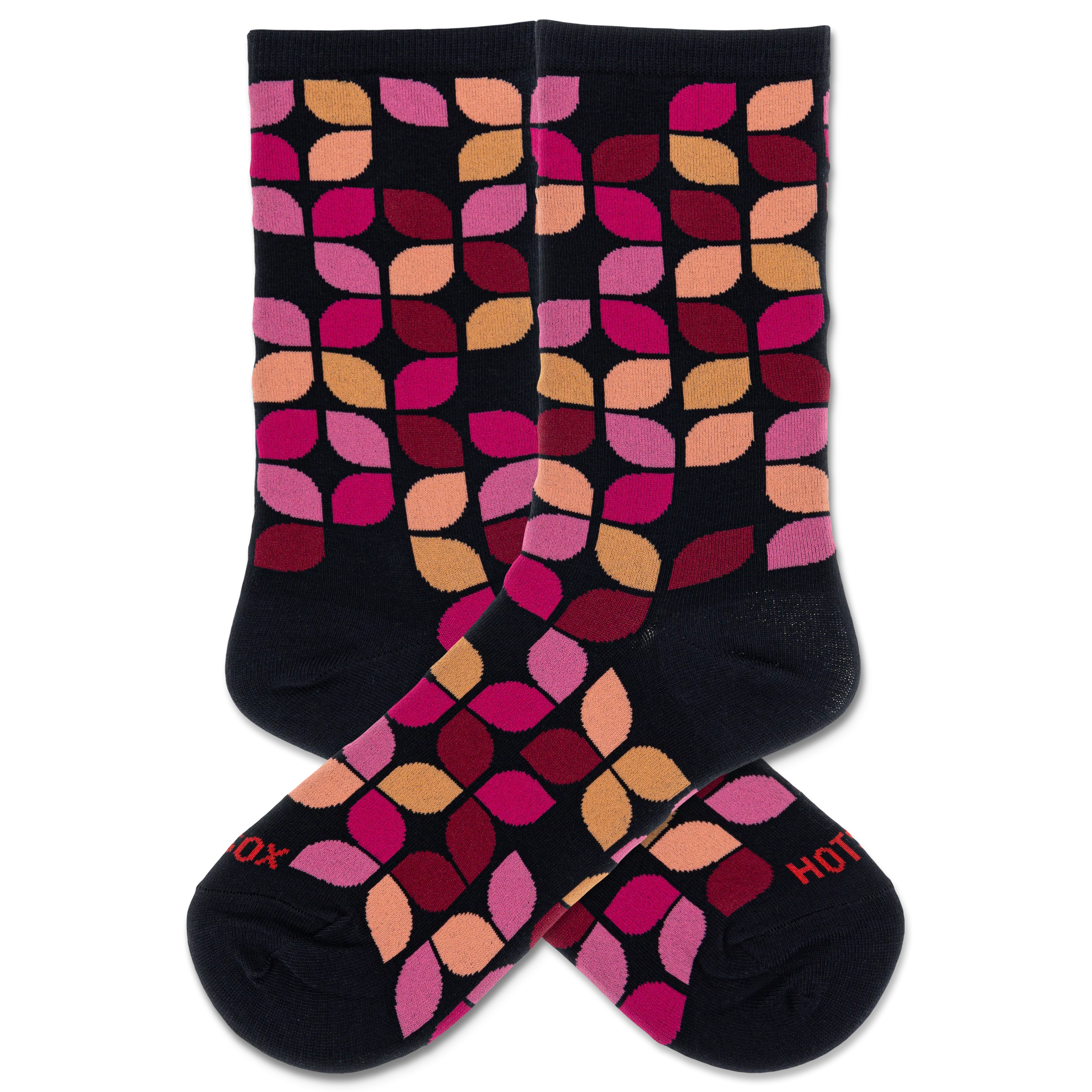 HOTSOX Women's Leafy Geo Crew Socks