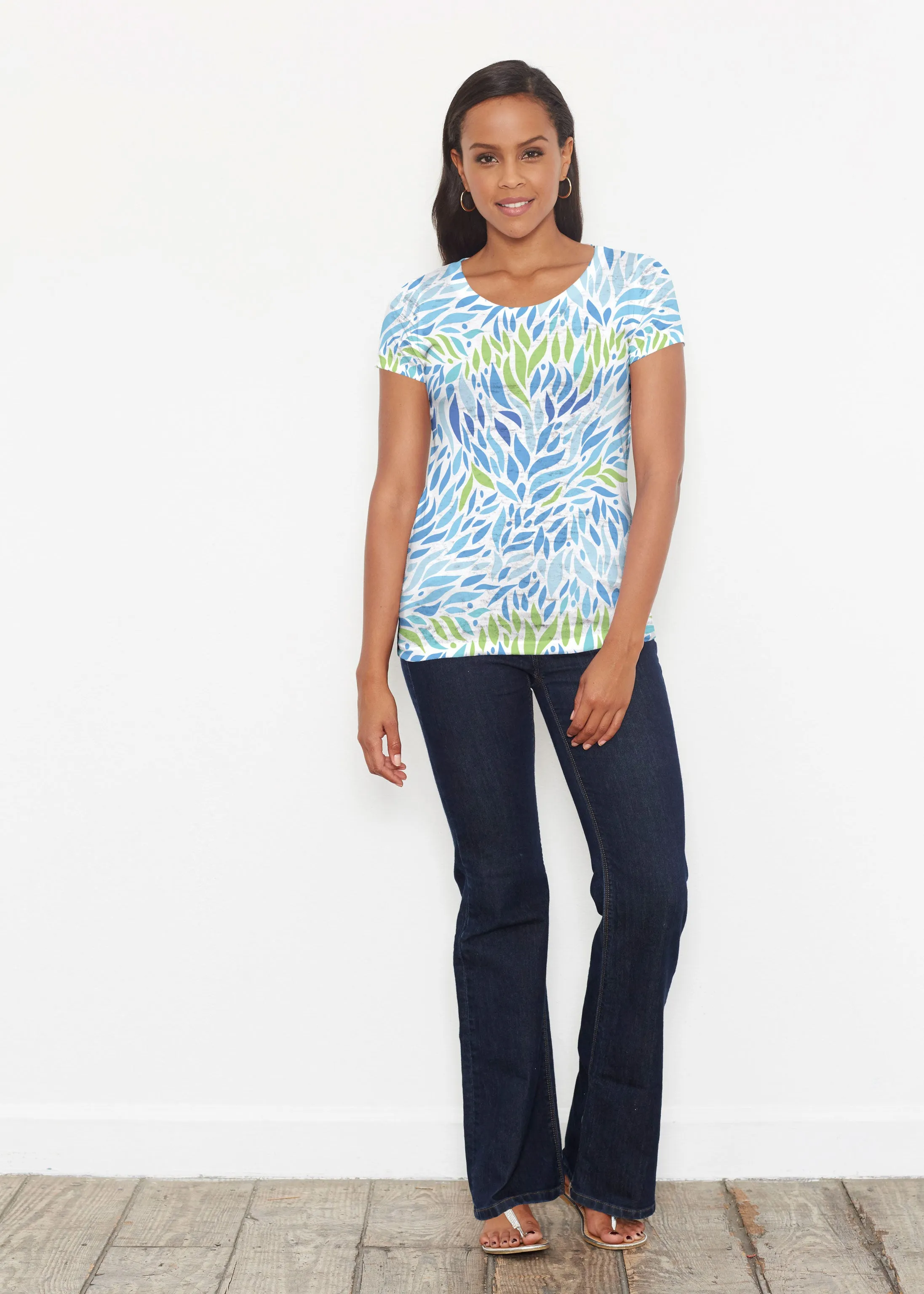 Hotsy Totsy Blue (8143) ~ Short Sleeve Scoop Shirt