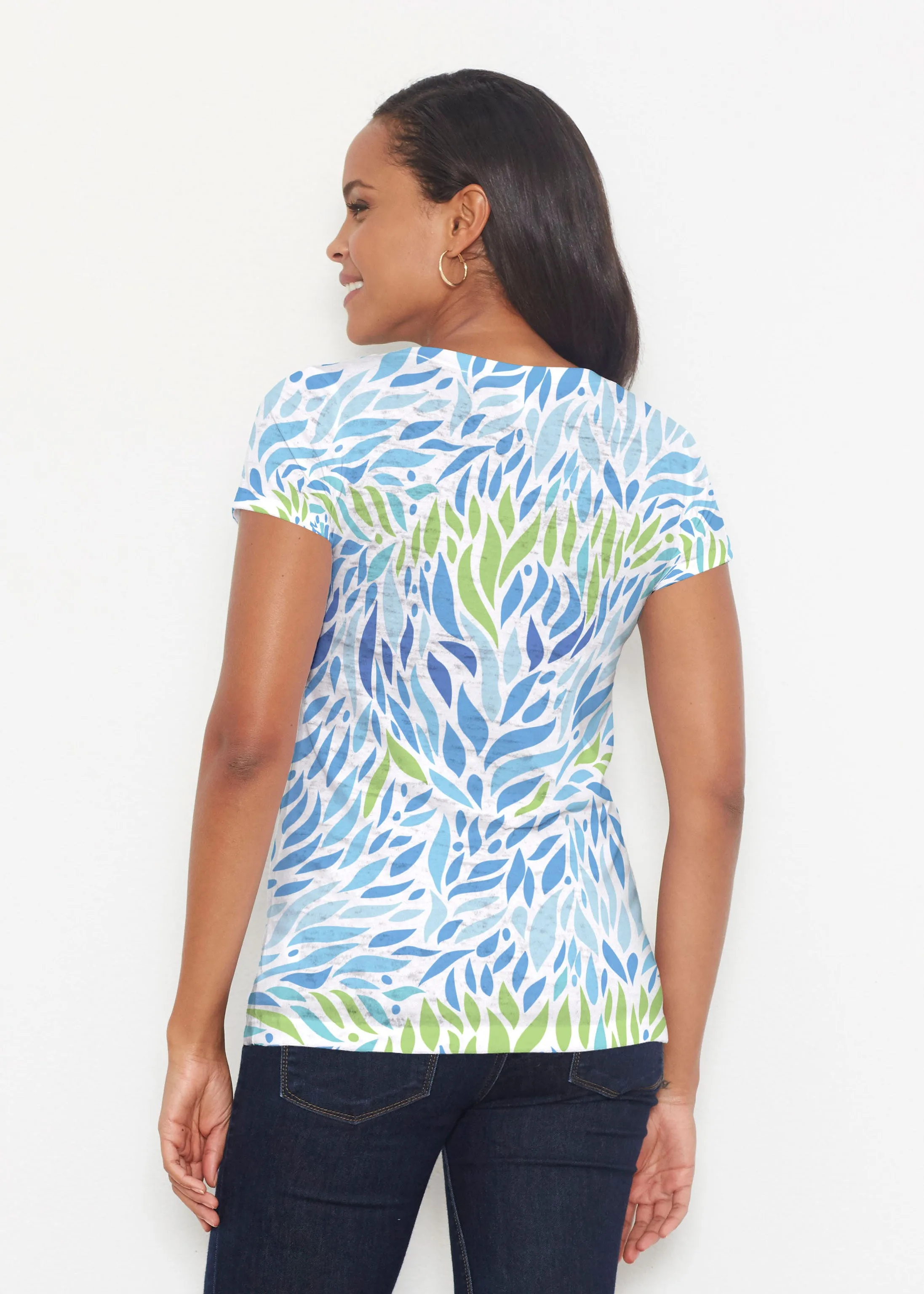 Hotsy Totsy Blue (8143) ~ Short Sleeve Scoop Shirt