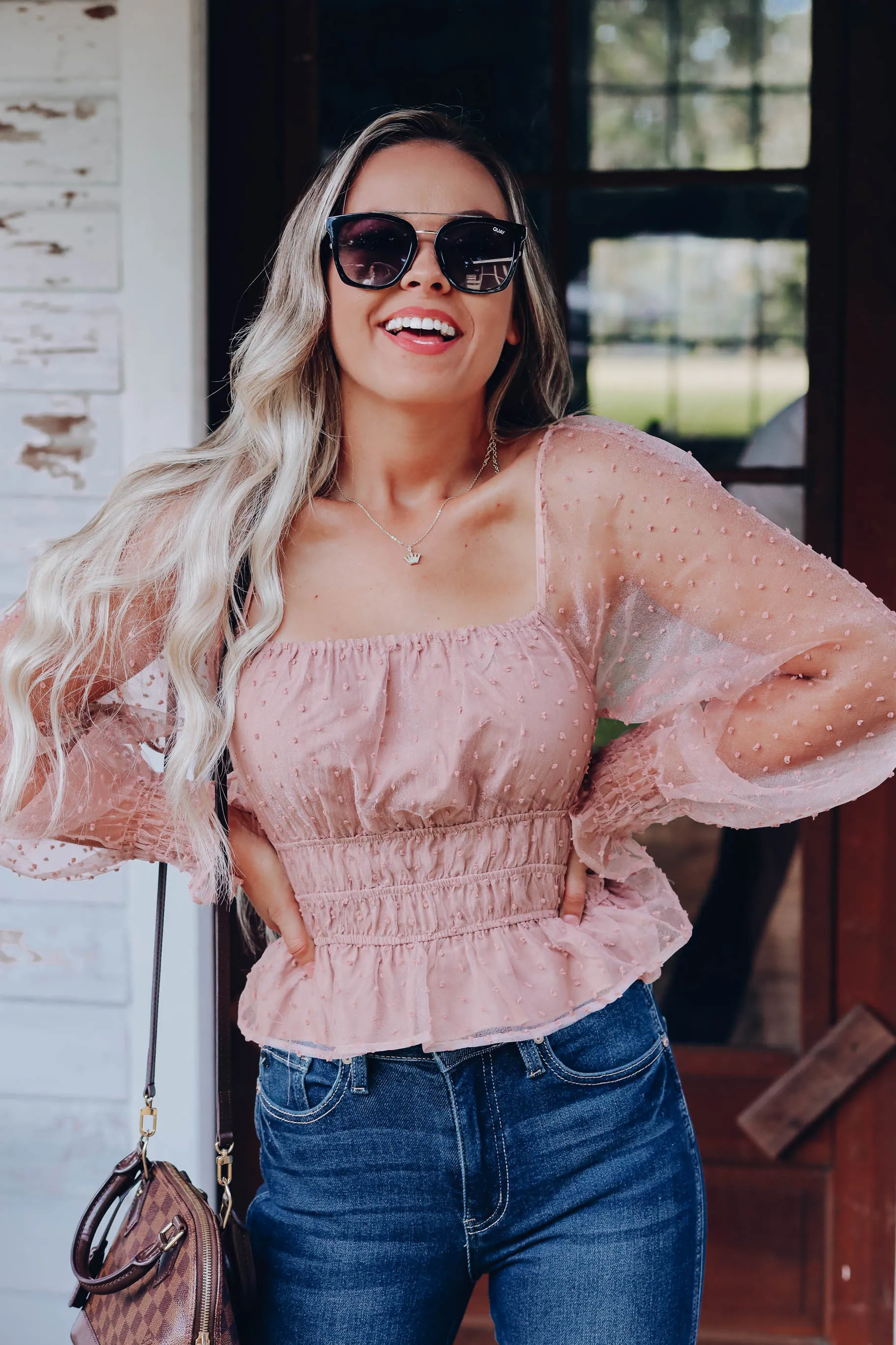 Hyland Swiss Dot Crop Top
