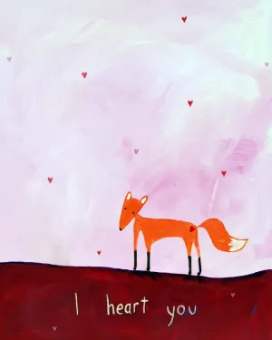 I heart you  - Nursery Quote Art