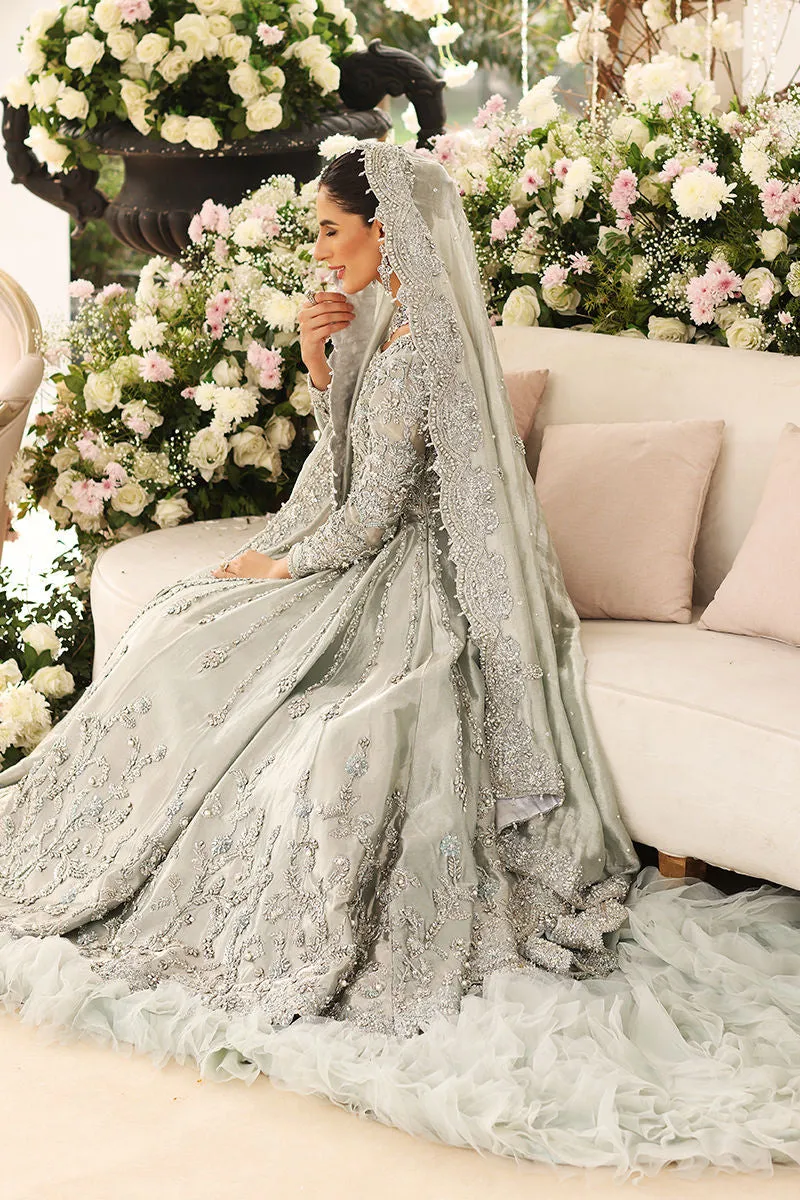 Ice Blue Lehenga Pishwas Pakistani Wedding Dresses
