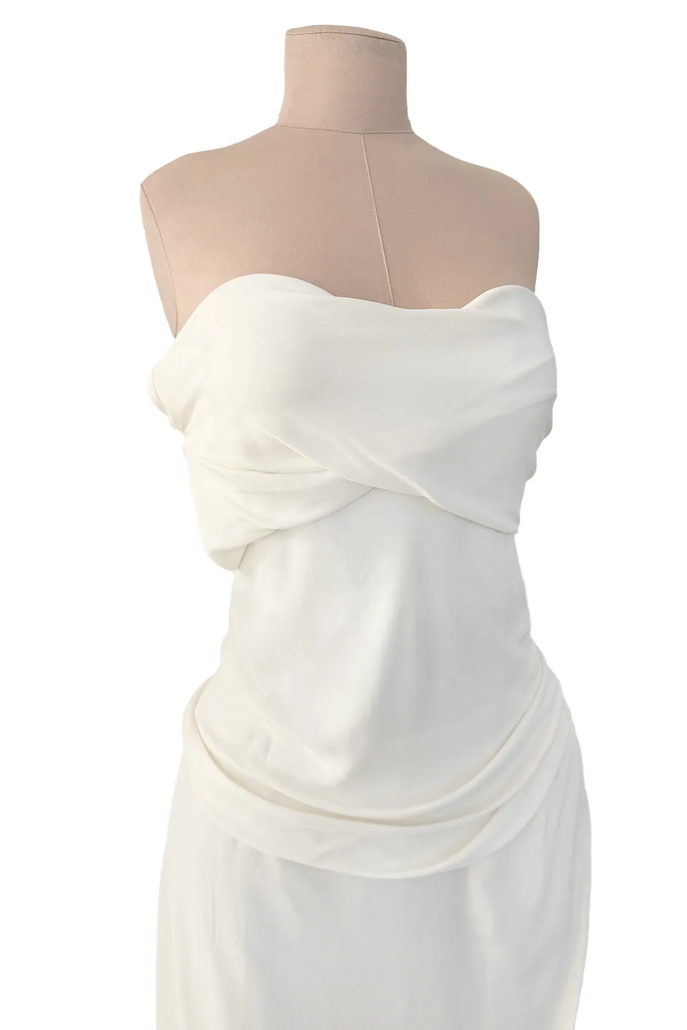 Incredible Spring 2015 Vivienne Westwood Ivory Corset Dress w Draped Multiway Extended Panels