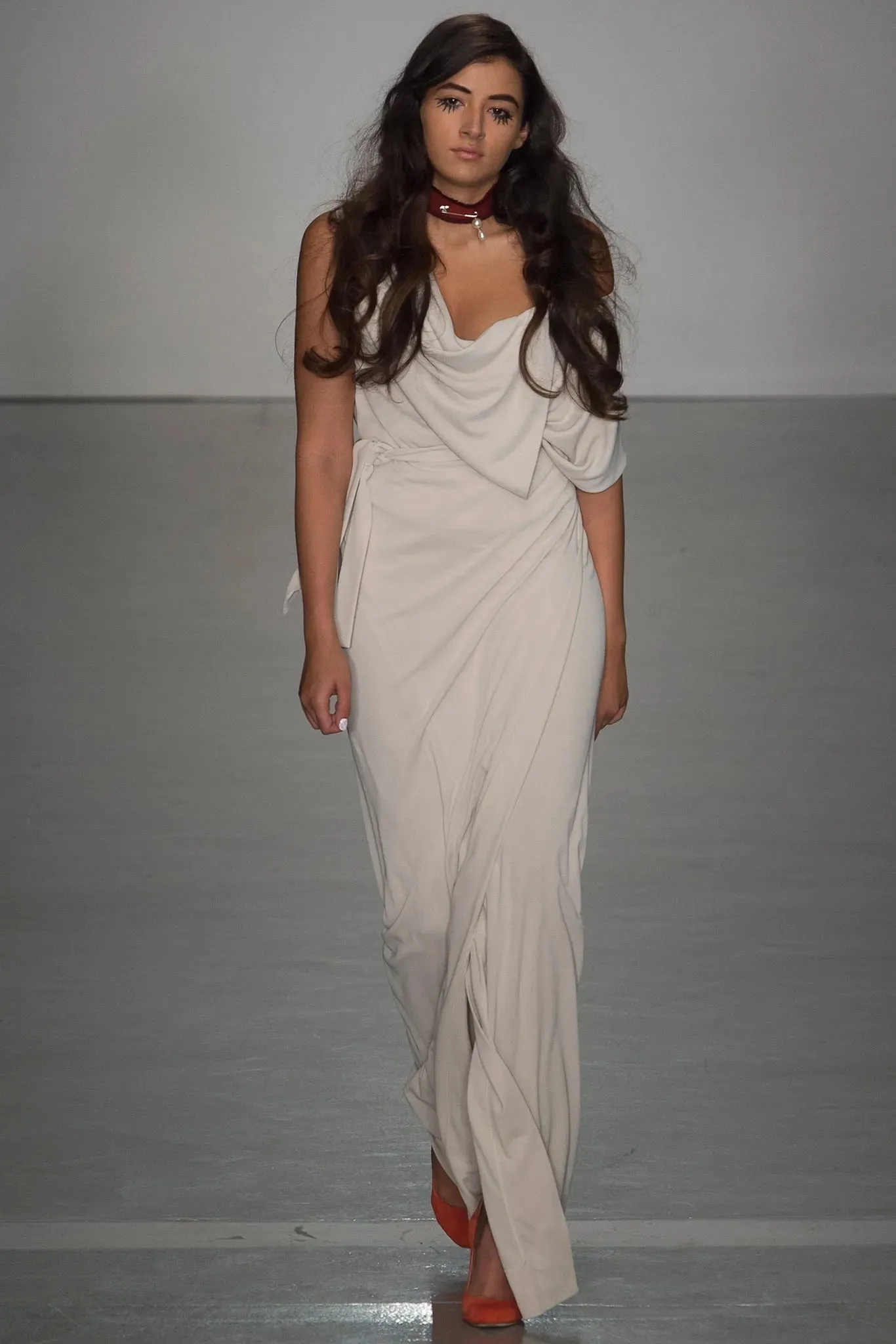 Incredible Spring 2015 Vivienne Westwood Ivory Corset Dress w Draped Multiway Extended Panels