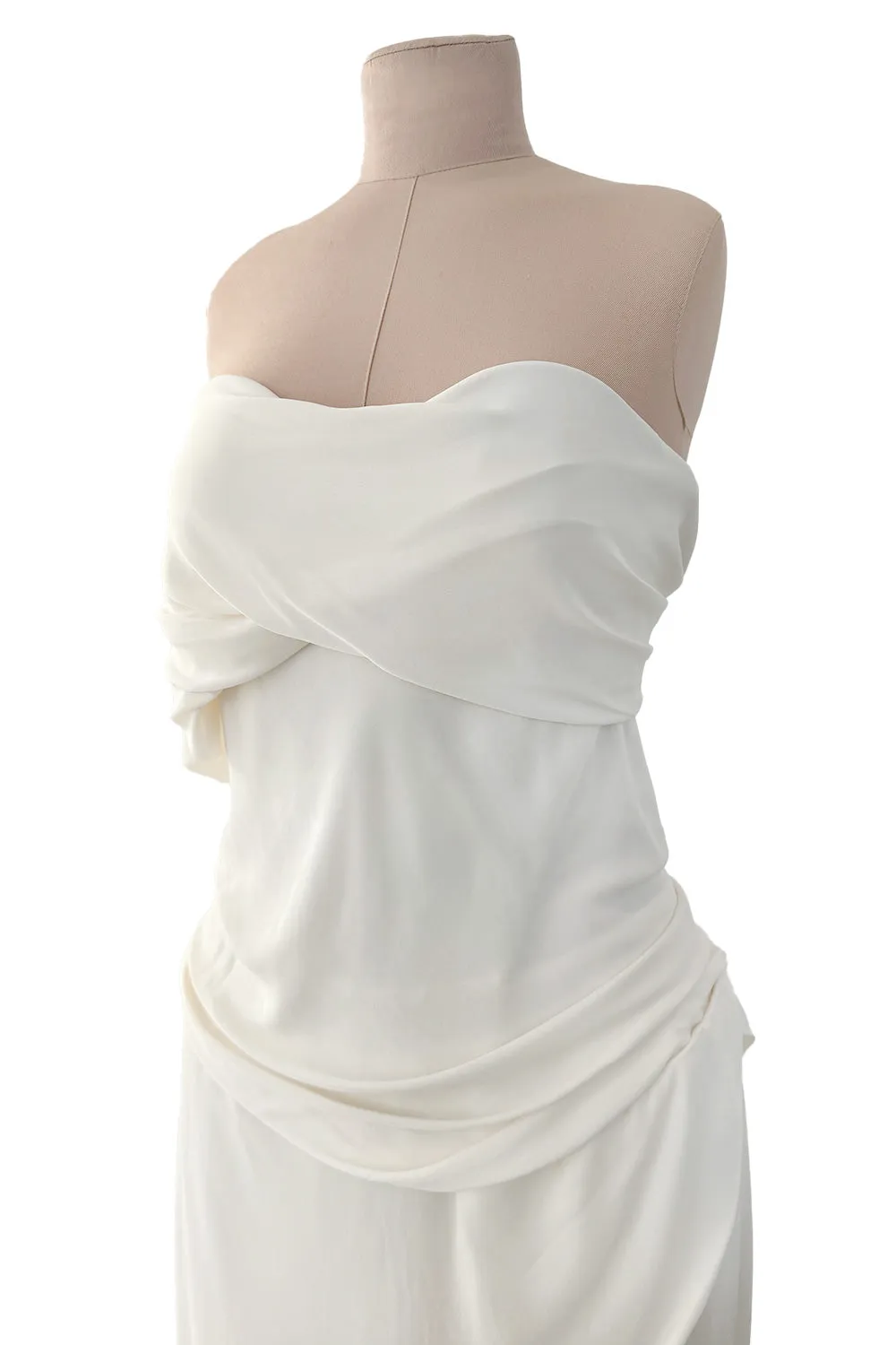 Incredible Spring 2015 Vivienne Westwood Ivory Corset Dress w Draped Multiway Extended Panels