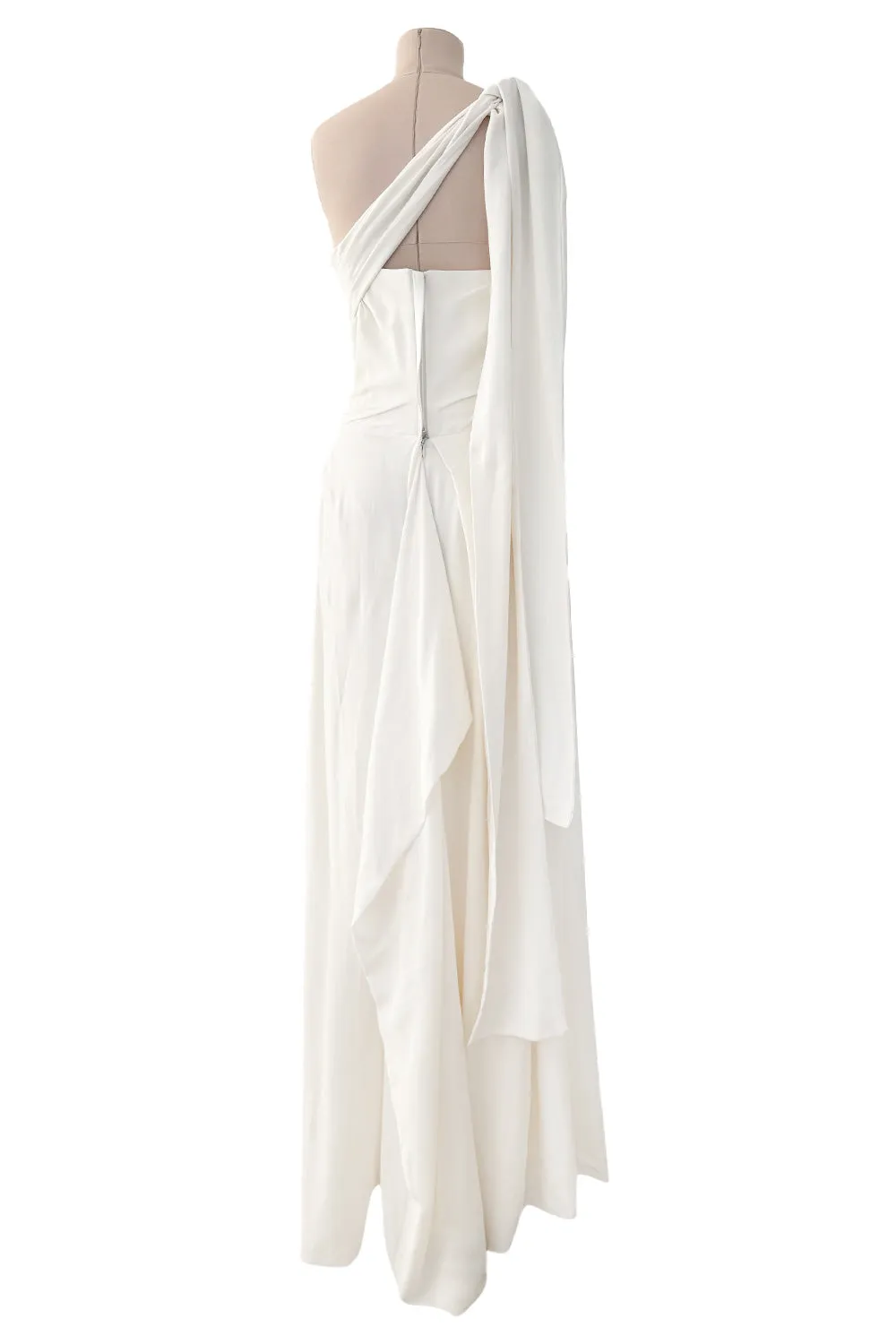 Incredible Spring 2015 Vivienne Westwood Ivory Corset Dress w Draped Multiway Extended Panels