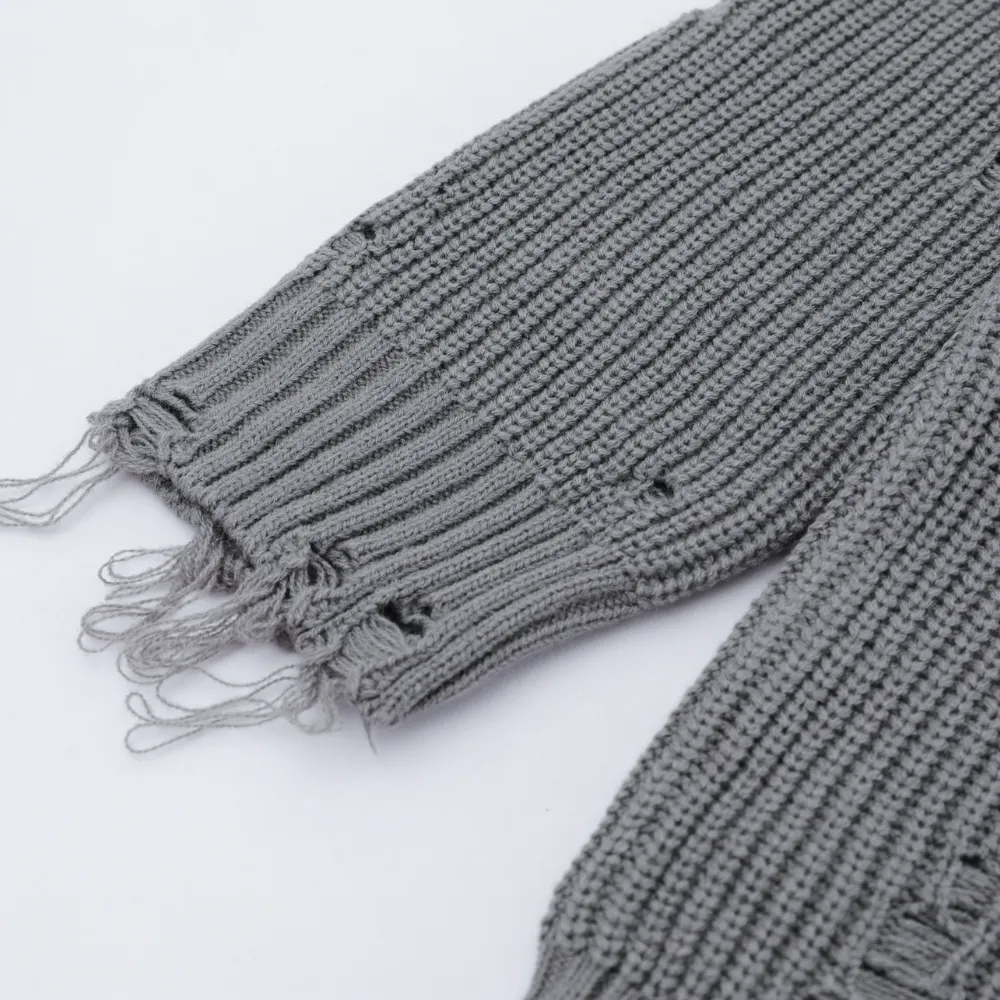 Irregular Cut Solid Sweater
