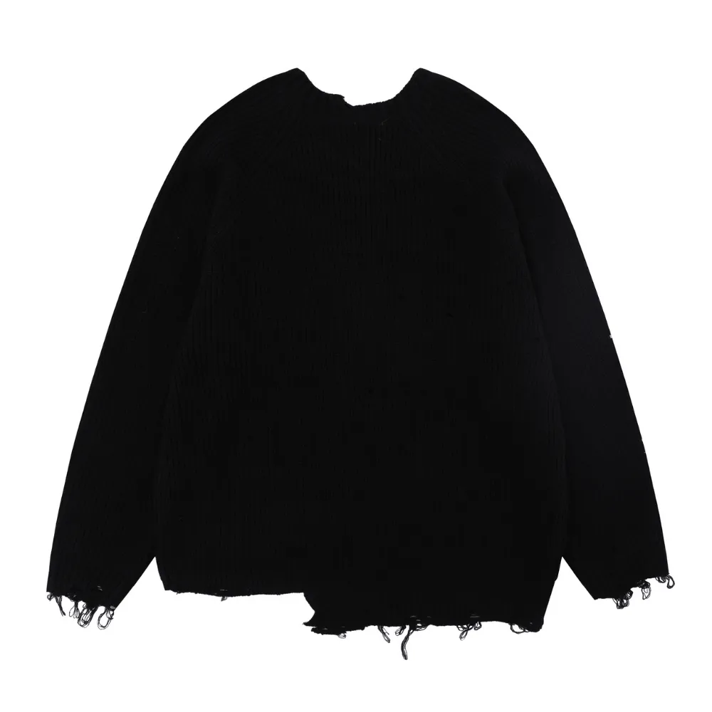 Irregular Cut Solid Sweater