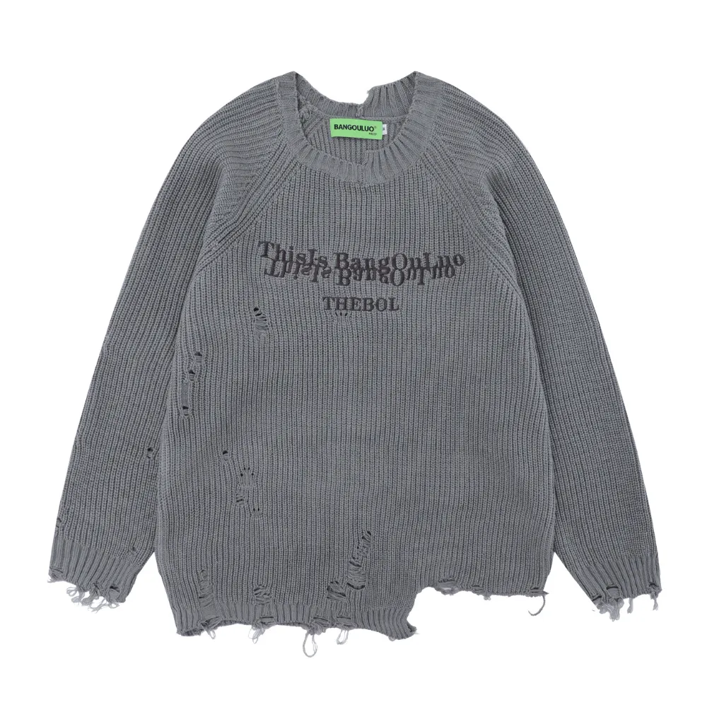 Irregular Cut Solid Sweater