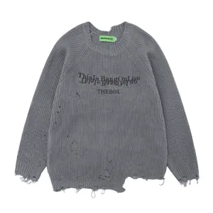 Irregular Cut Solid Sweater