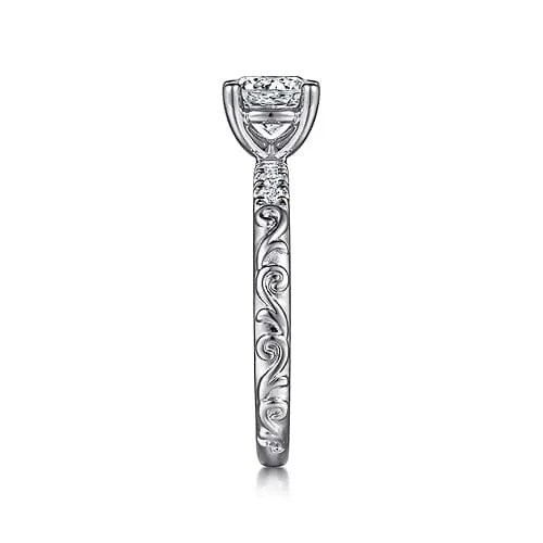 Jackie - 14K White Gold Round Diamond Engagement Ring