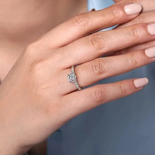 Jackie - 14K White Gold Round Diamond Engagement Ring