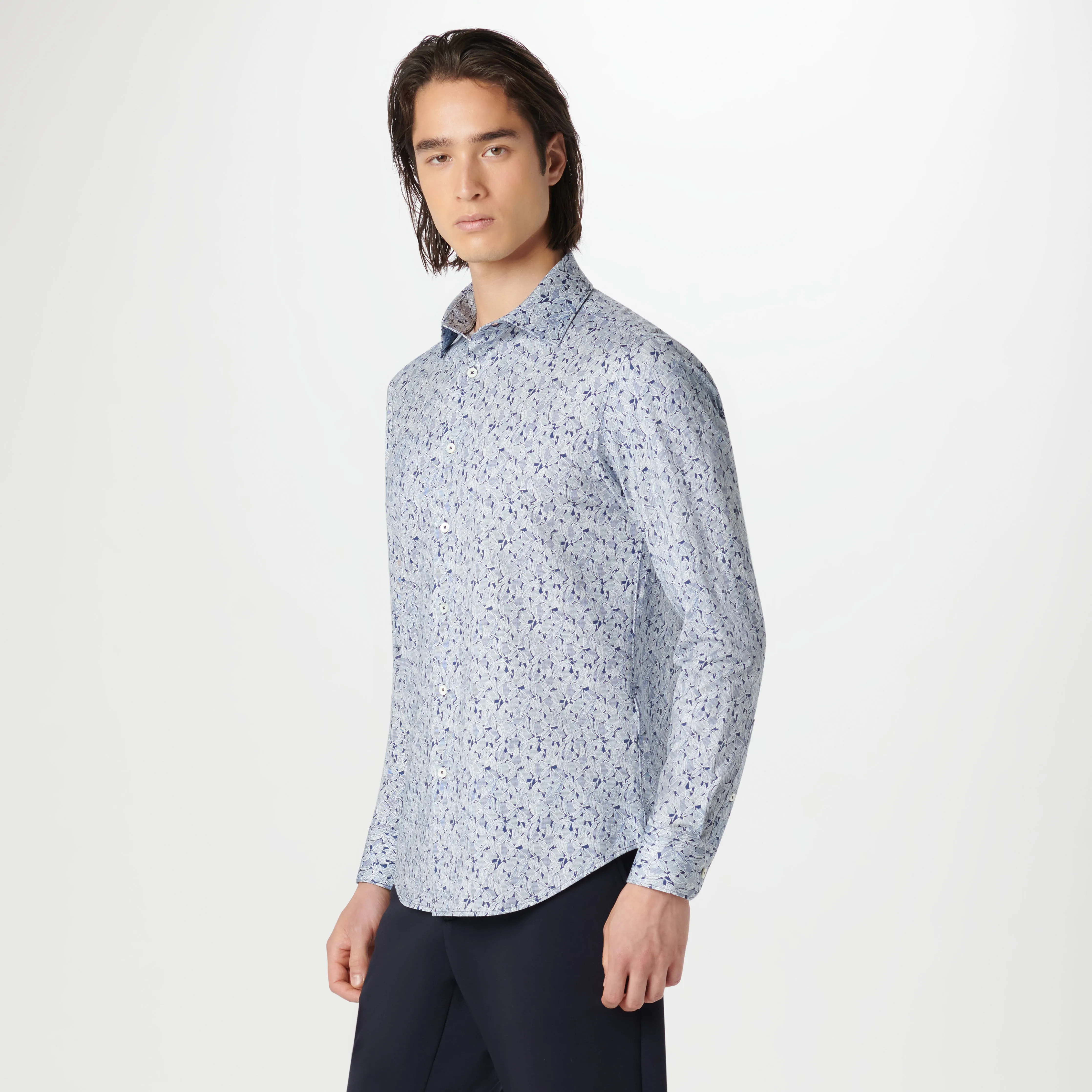 James Leaf Print OoohCotton Shirt