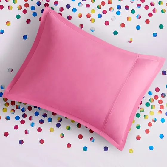 Janie Rainbow Iridescent Metallic Dot Comforter Set (White)