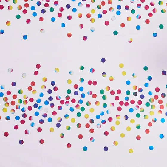 Janie Rainbow Iridescent Metallic Dot Comforter Set (White)