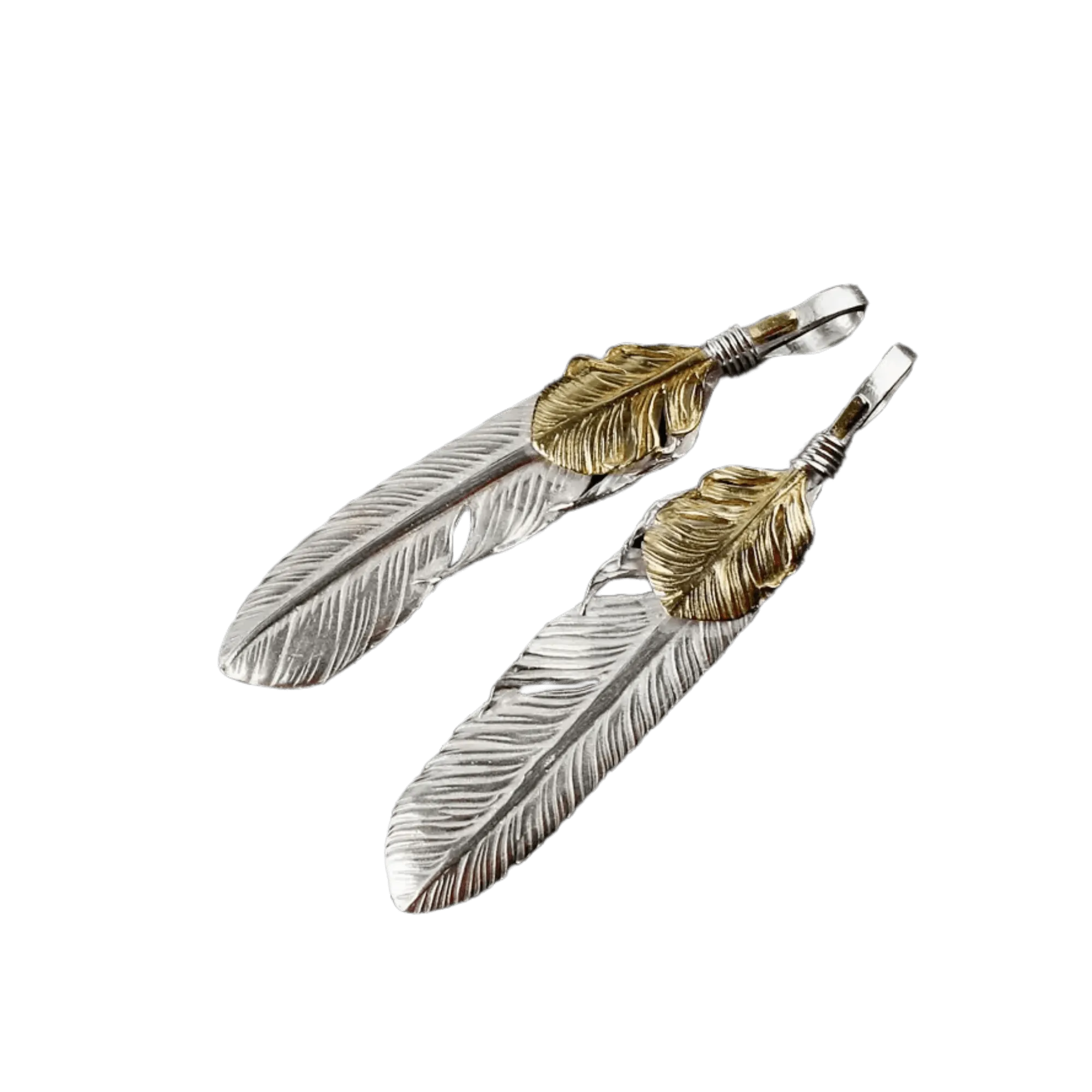 Ken Kikuchi Feather with K18 Leaf F-21 K18F-29