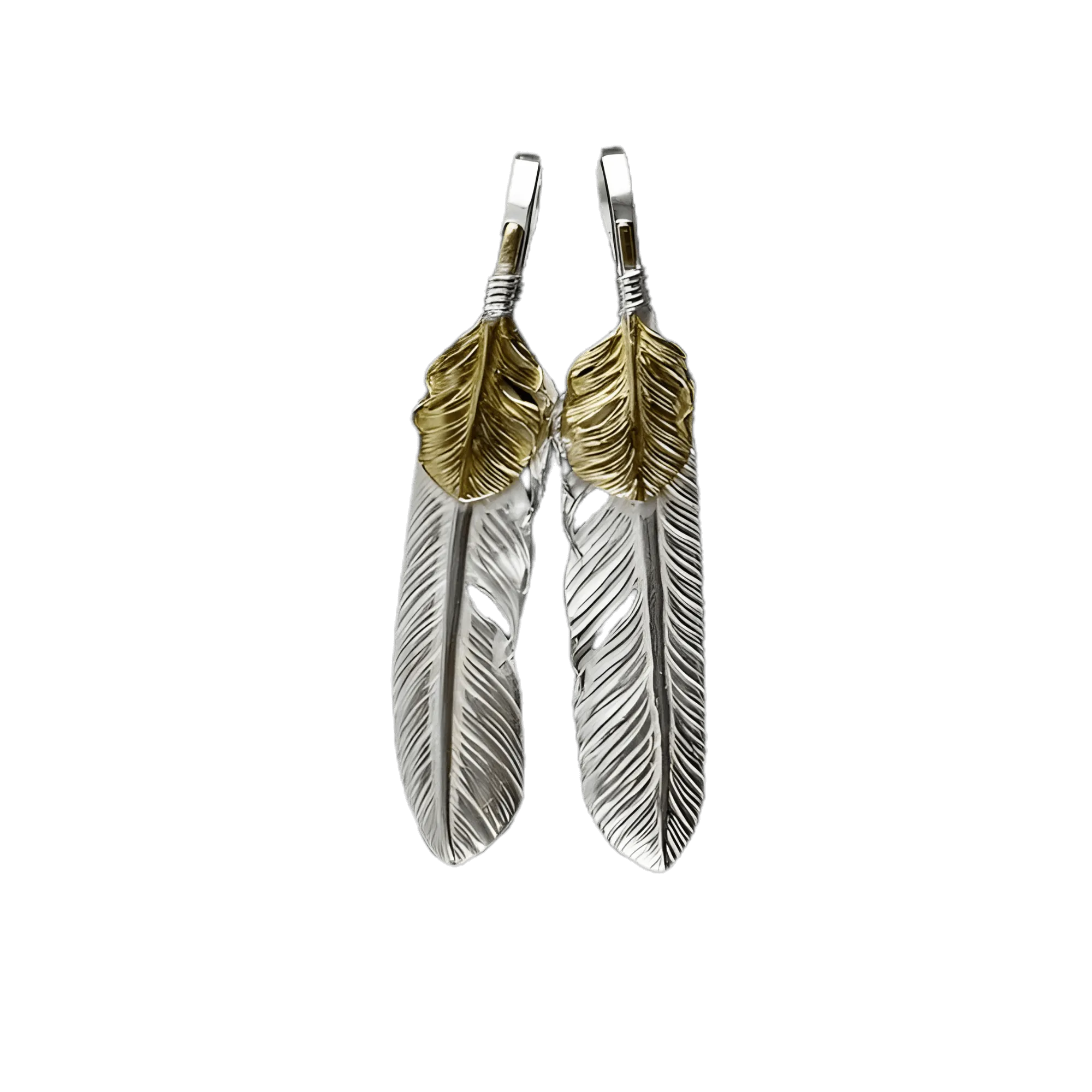 Ken Kikuchi Feather with K18 Leaf F-21 K18F-29