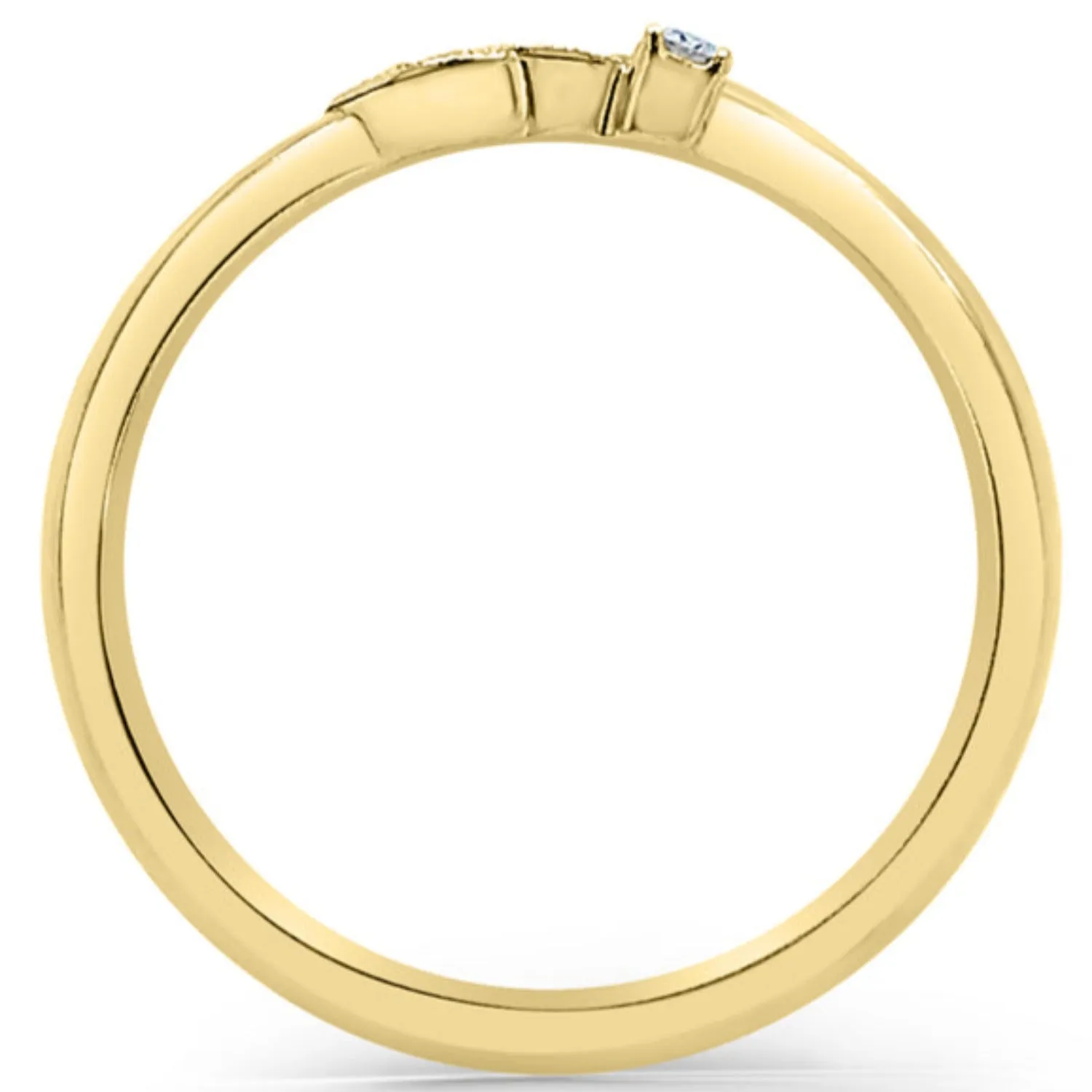 Kirk Kara "Dahlia" Nature Leaf Diamond Wedding Band