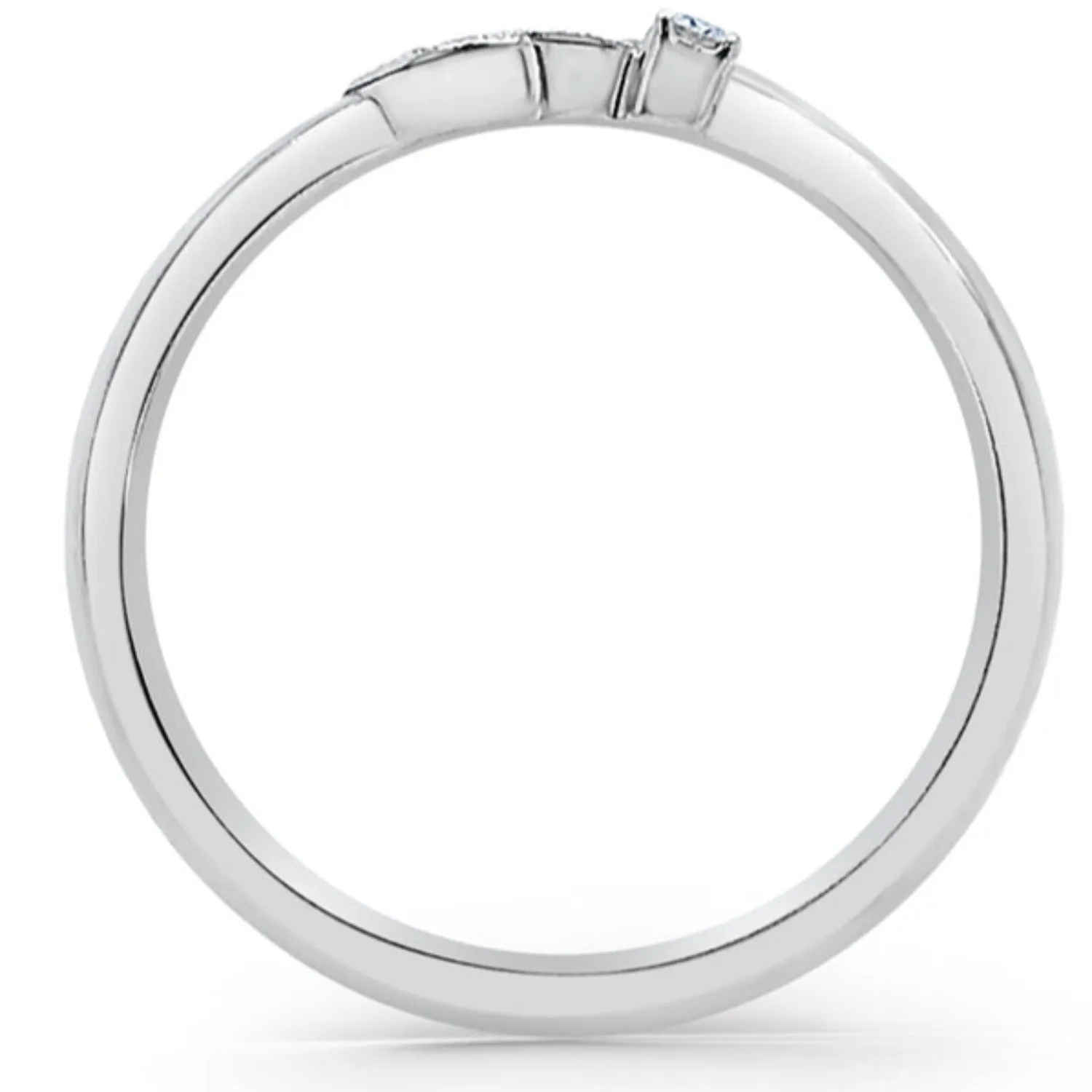 Kirk Kara "Dahlia" Nature Leaf Diamond Wedding Band