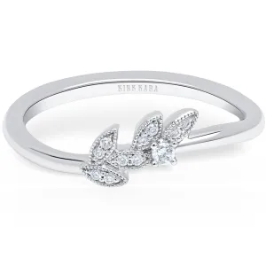 Kirk Kara "Dahlia" Nature Leaf Diamond Wedding Band