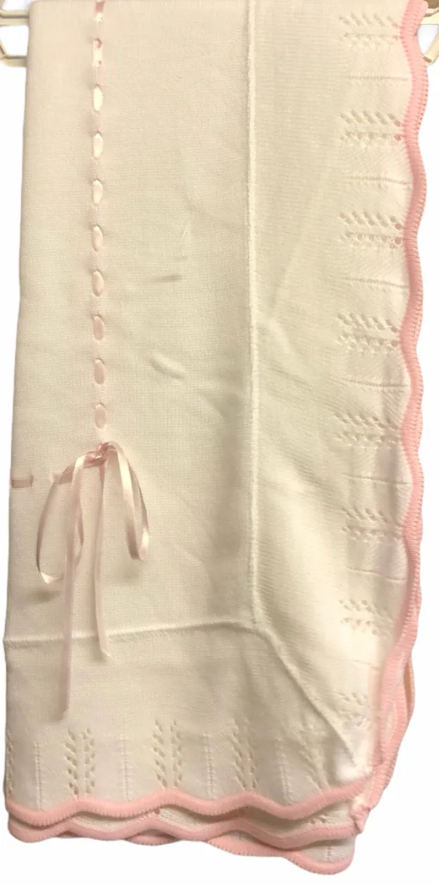 Knitted Shawls with Ribbon and Trimmed Detail - 2220