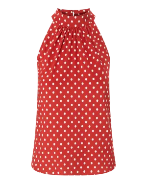 Kovi Polka Dot Halter Top
