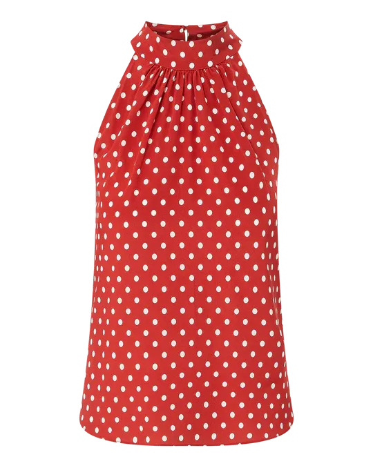 Kovi Polka Dot Halter Top