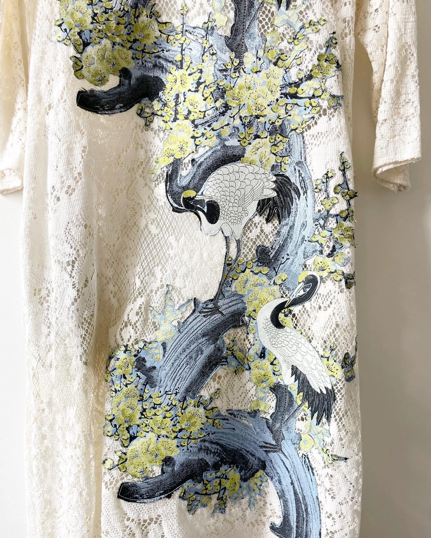 Lace Caftan with Cranes