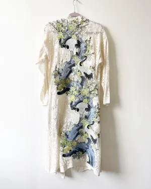 Lace Caftan with Cranes