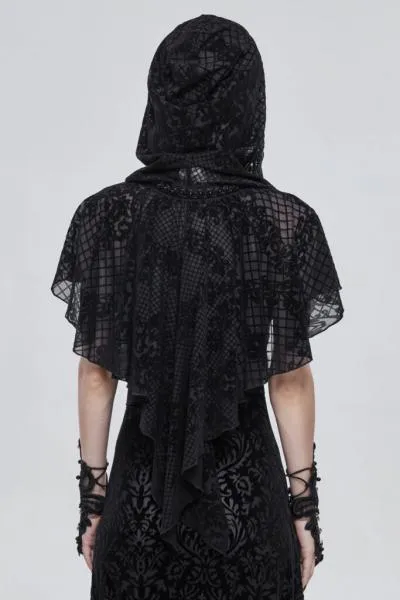 Lace Renaissance Cape - Black - One Size
