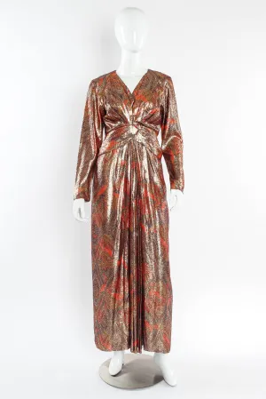 Lamé Metallic Brocade Dress