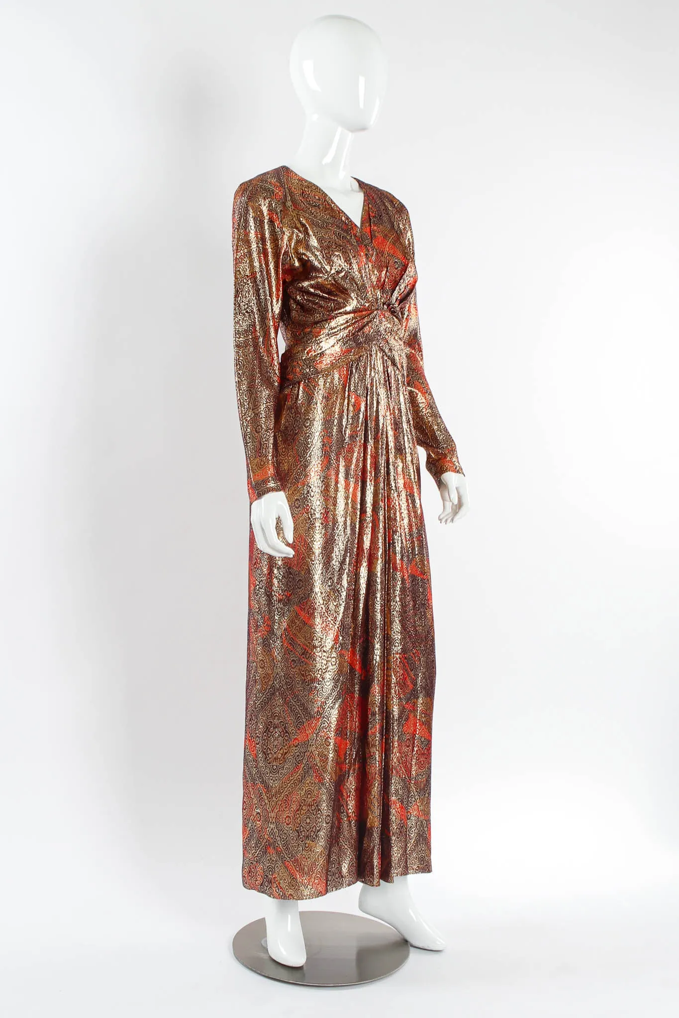 Lamé Metallic Brocade Dress