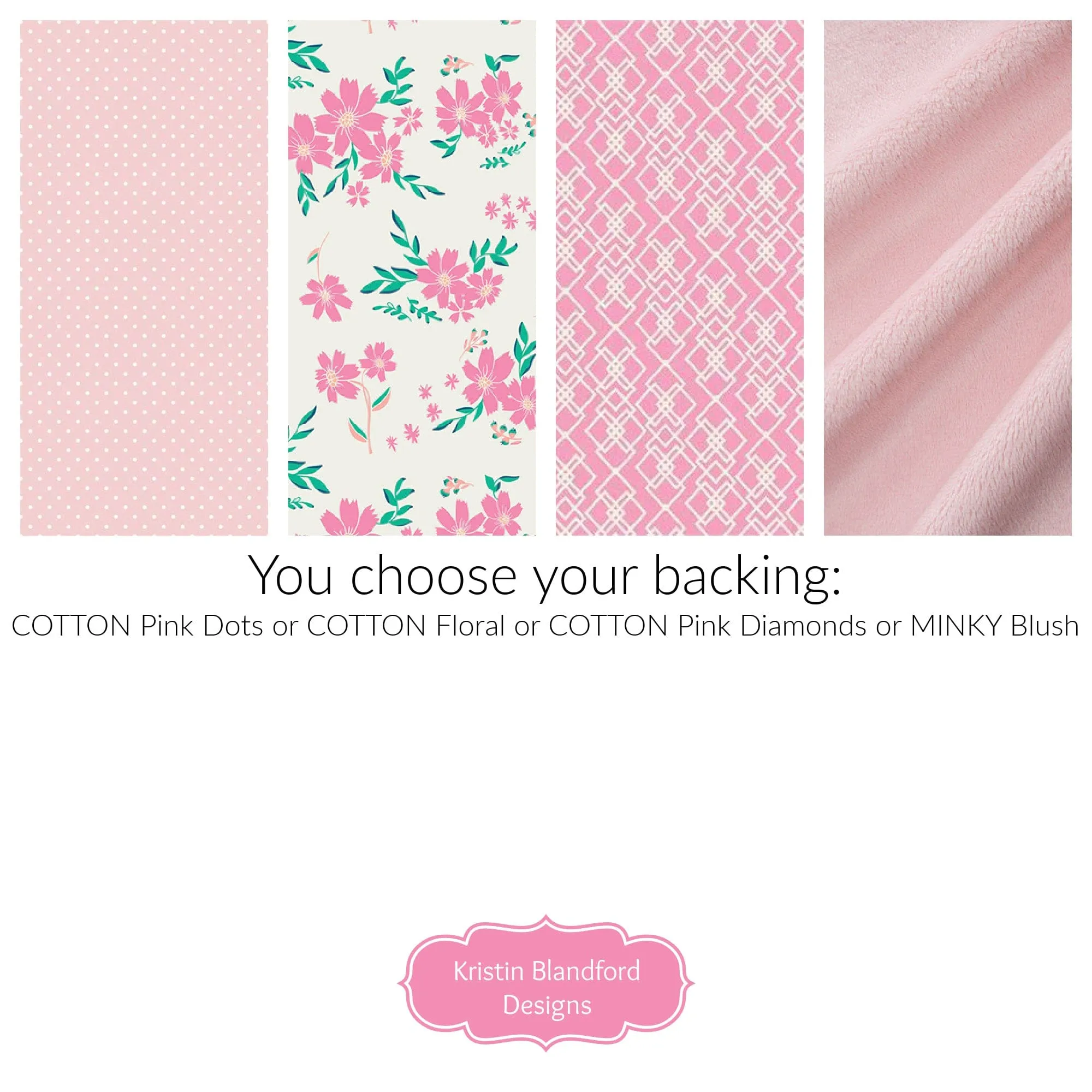 LAST ONE Quilt Kit, Striped Beginners, Farmhouse Floral Plaid, Pink Flowers, Projects for you to Make, Baby or Toddler, Teal Keepsake Gift Handmade