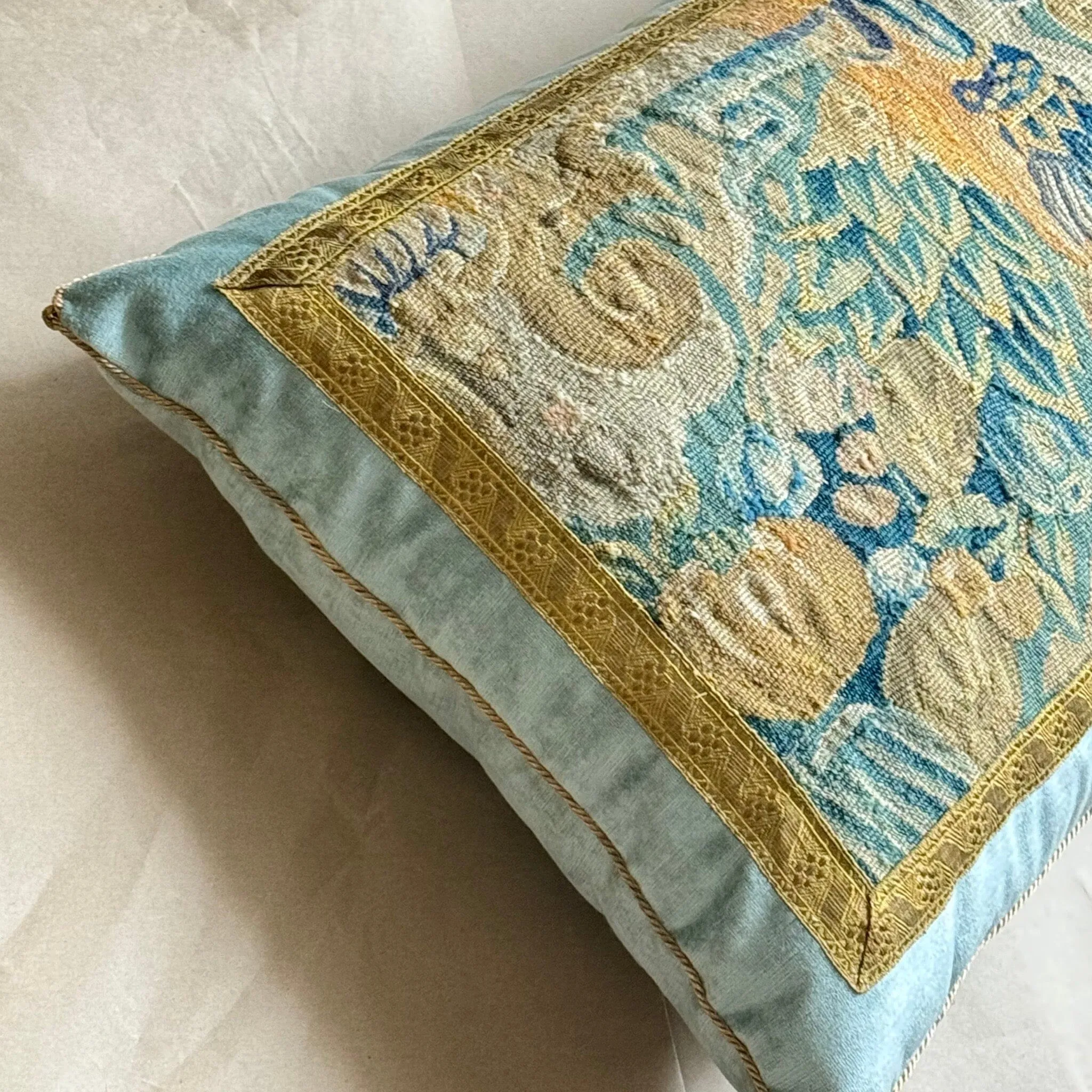 Late 17th C Flemish Tapestry Fragment  (#T092824 | 21 x 33")